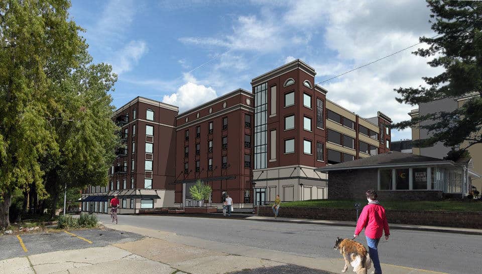 Rendering of Short Street Garage in downtown Columbia, Missouri.