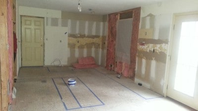 Renovation after demolition.