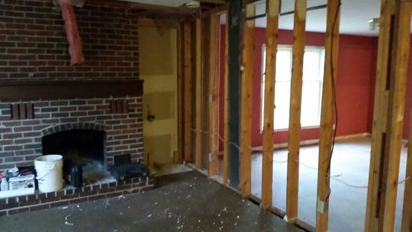 Renovation at the Trabue house.