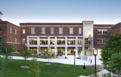 Who We Are - Introduction to PWA - The exterior of the north side of Lafferre Hall. Photography by Randy Braley.