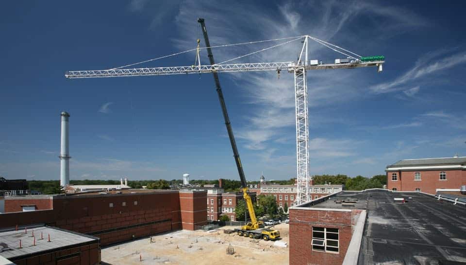 Lafferre Hall under construction.