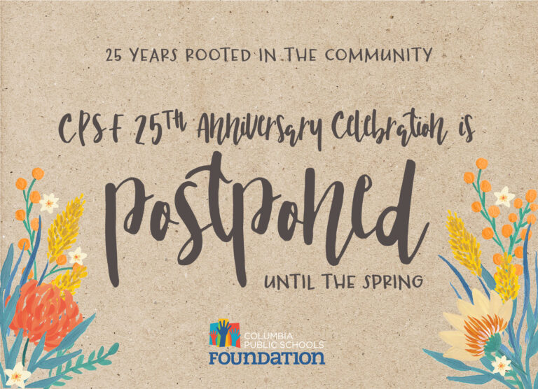 CPSF 25th Anniversary postponement card for blog post