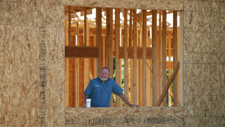 Brad Wright at the construction site of PWA's new office