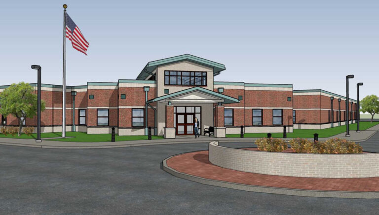 Rendering of Early Childhood Learning Center, Columbia, Missouri.