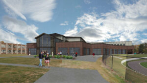 Rendering of Student Center at Missouri Valley College in Marshall, Missouri.